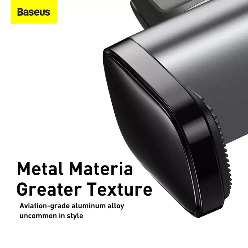 Active holder Baseus Steel Cannon Mobile phone Melns Silver