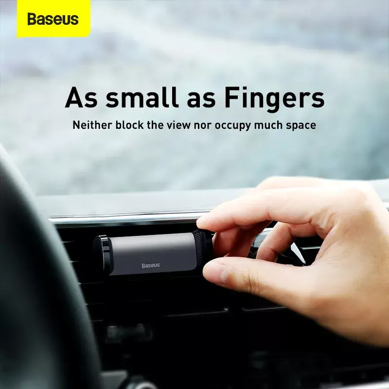 Active holder Baseus Steel Cannon Mobile phone Melns Silver