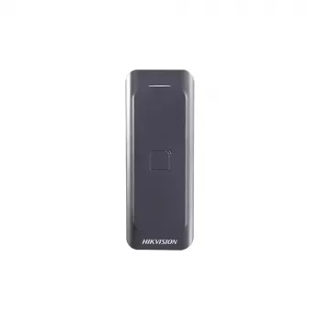 Piekļuves kontroles lasītājs Hikvision DS-K1802E, melns, DC 0–12 V, maks. 0,15 A, 115,9×43,3×17 mm