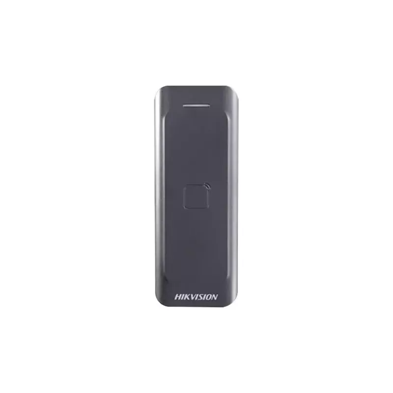 Piekļuves kontroles lasītājs Hikvision DS-K1802E, melns, DC 0–12 V, maks. 0,15 A, 115,9×43,3×17 mm
