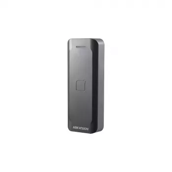 Piekļuves kontroles lasītājs Hikvision DS-K1802E, melns, DC 0–12 V, maks. 0,15 A, 115,9×43,3×17 mm