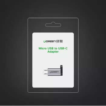 USB adapteris UGREEN USB-C uz microUSB pelēks, viegls 0,4 kg