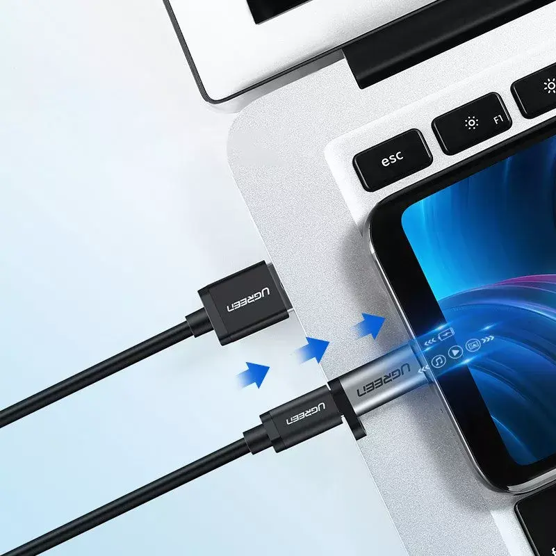 USB adapteris UGREEN USB-C uz microUSB pelēks, viegls 0,4 kg