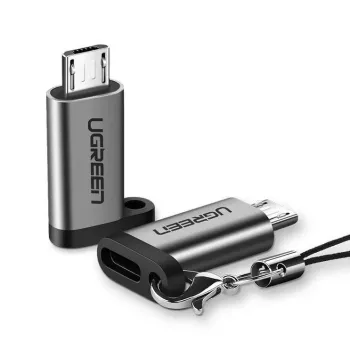 USB adapteris UGREEN USB-C uz microUSB pelēks, viegls 0,4 kg