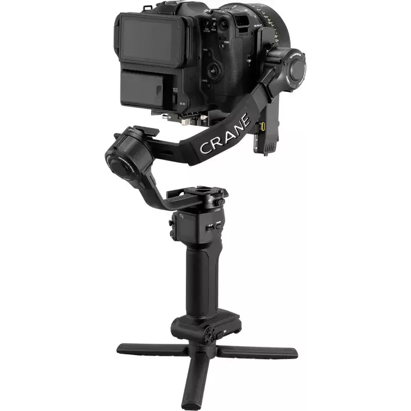 Gimbal Zhiyun Crane 4 3 asu stabilizators ar līdz pat 10 stundu akumulatora darbības laiku