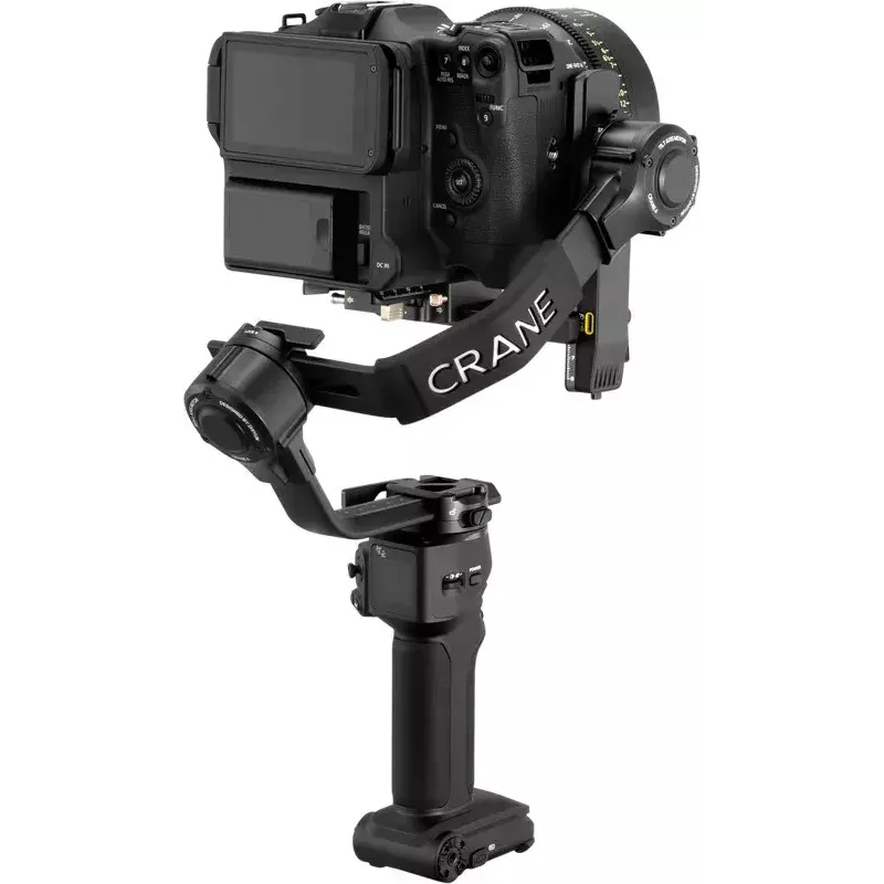 Gimbal Zhiyun Crane 4 3 asu stabilizators ar līdz pat 10 stundu akumulatora darbības laiku
