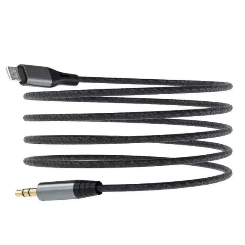 DUDAO audio kabelis Lightning - 3.5mm mini spraudnis 1m pelēks L11PRO