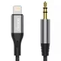 DUDAO audio kabelis Lightning - 3.5mm mini spraudnis 1m pelēks L11PRO