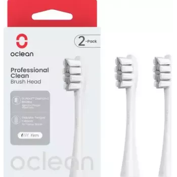 Maināmās zobu birstes galviņas OCLEAN P1C10 pelēkas, 2 gab.