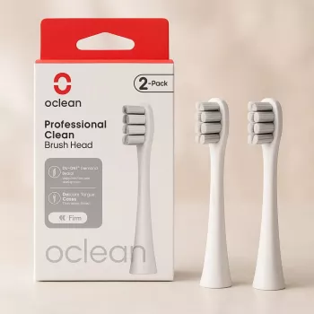 Maināmās zobu birstes galviņas OCLEAN P1C10 pelēkas, 2 gab.