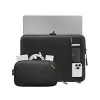 Uzmavu komplekts Tomtoc TOM-A13-C12D 13 collu MacBook Pro/Air — melns
