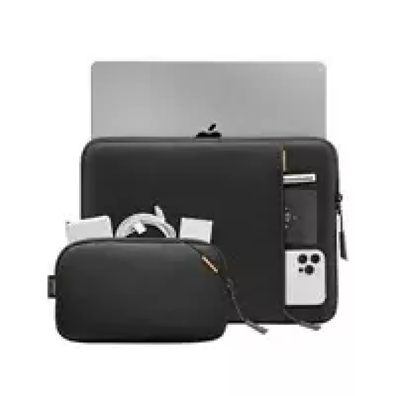 Uzmavu komplekts Tomtoc TOM-A13-C12D 13 collu MacBook Pro/Air — melns