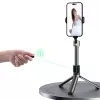 Dudao F18W teleskopiskā selfiju nūja ar trijkāji un tālvadības pulti, 110 cm, balta
