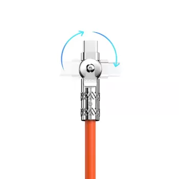 USB‑Lightning kabelis Dudao L24AL — 1 m, USB‑A uz Lightning, oranžs