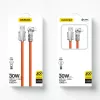 USB‑Lightning kabelis Dudao L24AL — 1 m, USB‑A uz Lightning, oranžs