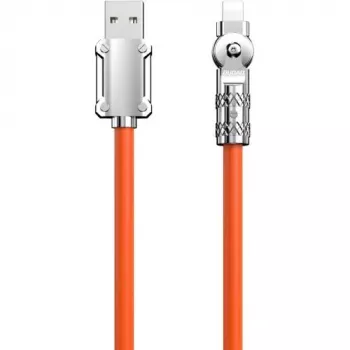 USB‑Lightning kabelis Dudao L24AL — 1 m, USB‑A uz Lightning, oranžs