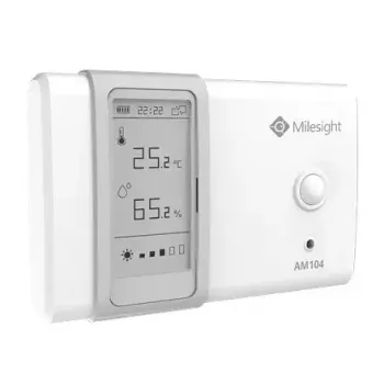 Iekštelpu vides monitoringa sensors Milesight AM104-868M LoRaWAN — temperatūra un mitrums