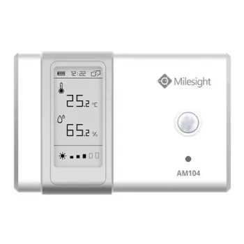 Iekštelpu vides monitoringa sensors Milesight AM104-868M LoRaWAN — temperatūra un mitrums