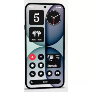 Viedtālrunis Nothing 4a — 6,78 collas (17,2 cm), Snapdragon 7s Gen 4, 8 GB RAM, 128 GB, 50 MP trīskāršā kamera, 5080 mAh, Dual SIM, Android 16.0, melna