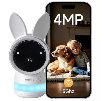 Mazuļu monitors Arenti Ainanny 4MP WiFi — 4MP iekštelpu Wi‑Fi kamera bērnistabas uzraudzībai