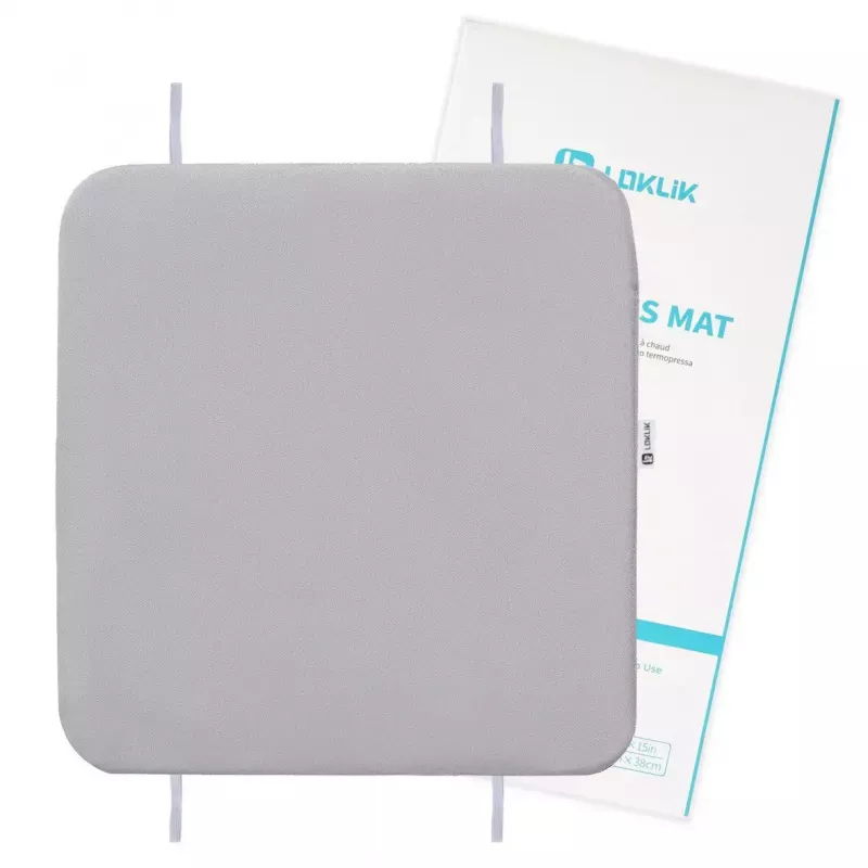Karstspiedes paklājiņš LOKLiK SG-GJ-0057-US-L-B2B pelēks 381x381 mm