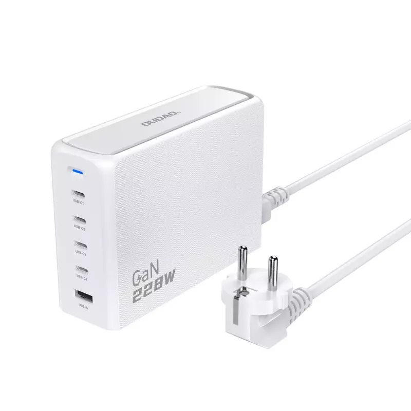 Lādētājs DUDAO A228EU 228W GaN 4xUSB-C 1xUSB-A