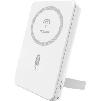 Pārnēsājams ārējais akumulators Dudao K14S+ 10000 mAh 20W ar USB-A, USB-C un MagSafe, balts