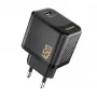 Sienas lādētājs Dudao A28 45W GaN USB-C, melns — vienas pieslēgvietas ātrais lādētājs