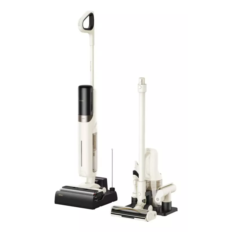 2-in-1 stick vacuum Dreame MOVA Tech K30 MIX — bezvada akumulators, 18 000 Pa, 30 min darbības laiks, sausai un mitrai tīrīšanai, bez putekļu maisa, 2,6 Ah, melns/balts
