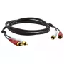 Audio kabelis Kramer Electronics C-2RAM/2RAM-3 0.9m 2xRCA melns