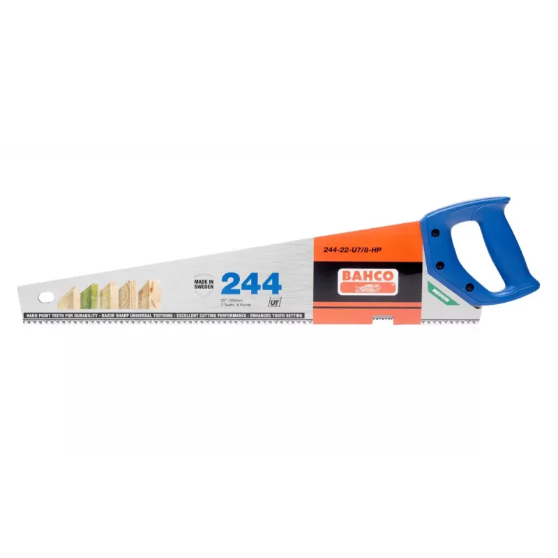 Mugurējais zāģis Bahco 244-22-U7/8-HP 55 cm Zils Nerūsējošais tērauds