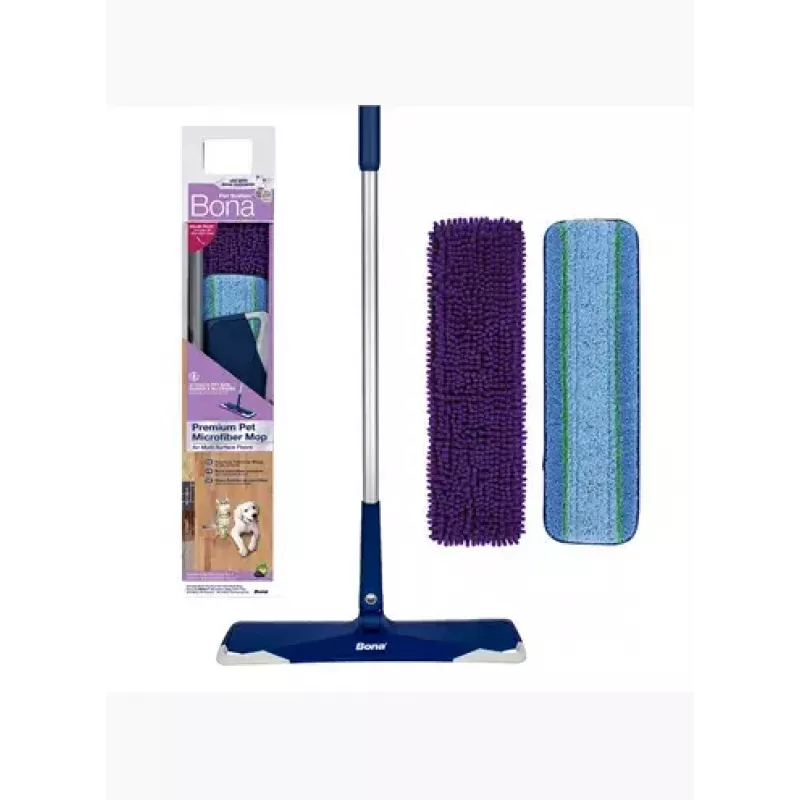 Bona CA102085 sausās un mitrās tīrīšanas mikrošķiedras mops zilā krāsā laminātam, flīzēm, kokam