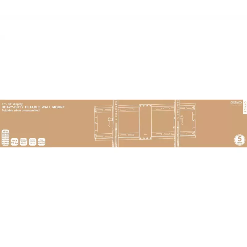 TV stiprinājums Deltaco ARM-0204 2,03 m (80 collas) Melns