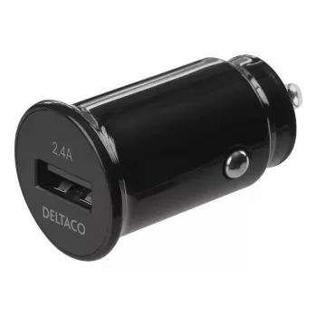 Auto lādētājs Deltaco USB-CAR123 universāls melns