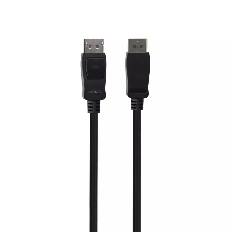 DisplayPort kabelis Deltaco DP8K-1050-LSZH 5 m Melns