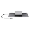 Klēpjdatora dokstacija Deltaco USBC-DOCK2 vadu USB 3.2 Gen 1 Type-C pelēka