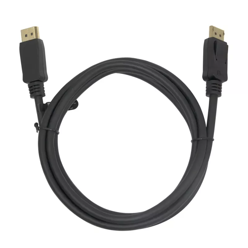 DisplayPort kabelis DELTACO DP-1020D-FLEX 2 m, DisplayPort–DisplayPort, vīriešu–vīriešu, melns