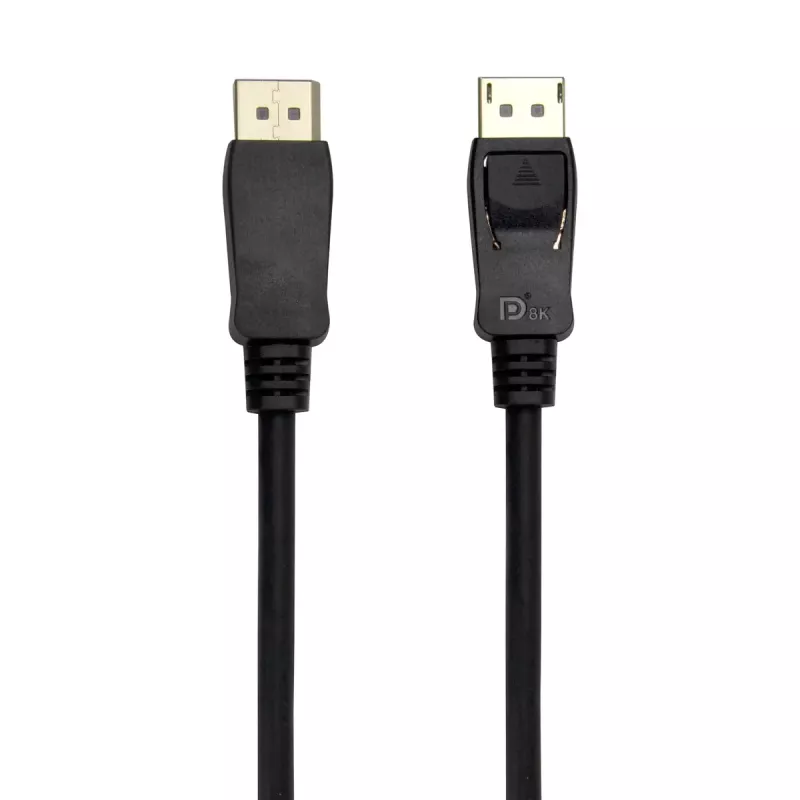 DisplayPort kabelis DELTACO DP-1020D-FLEX 2 m, DisplayPort–DisplayPort, vīriešu–vīriešu, melns