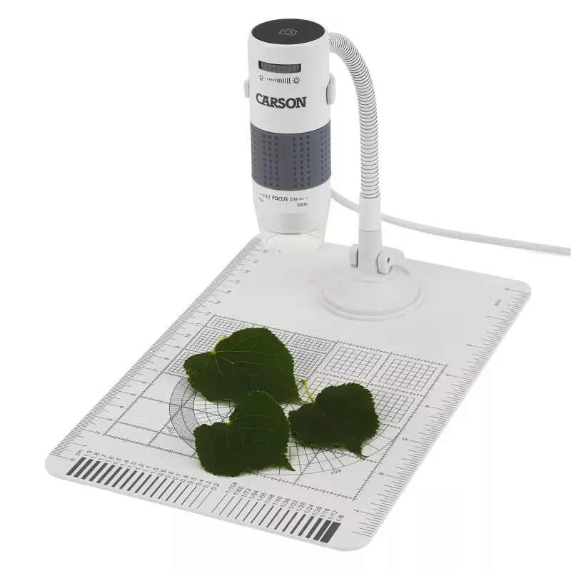 Digitālais mikroskops Carson EFLEX 300x, 75–300× palielinājums, 1600×1200 kamera, pelēks/baltas