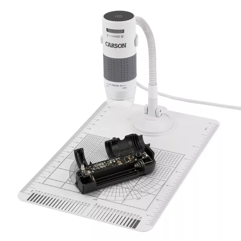 Digitālais mikroskops Carson EFLEX 300x, 75–300× palielinājums, 1600×1200 kamera, pelēks/baltas