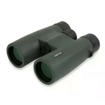 Binokļi Carson JR Series 10x42 BaK-4, kompakts jumtveida prizmas modelis, melns/zaļš