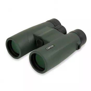 Binokļi Carson JR Series 10x42 BaK-4, kompakts jumtveida prizmas modelis, melns/zaļš