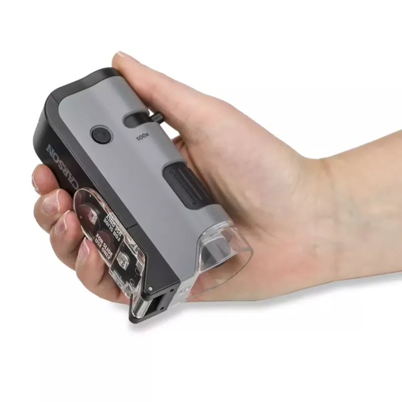 Digitālais mikroskops Carson MICROFLIP 250x Melns Nerūsējošais tērauds