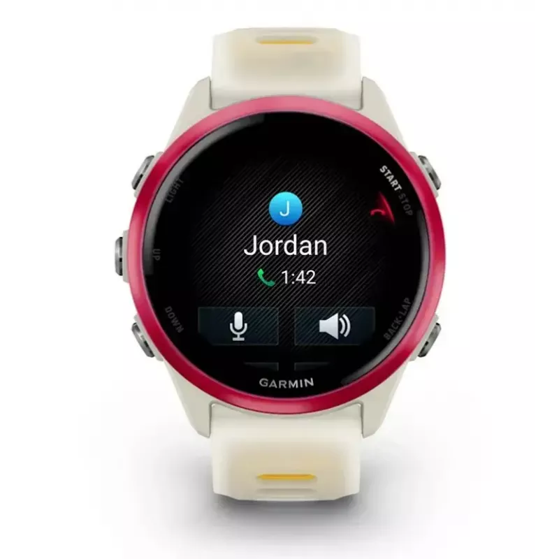 Sporta viedpulkstenis GARMIN Forerunner 570 42 mm, 1,2 collu AMOLED 390×390, GPS, Wi‑Fi, 8 GB, 42 g, silikona siksniņa