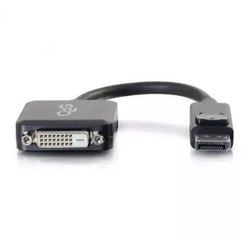 C2G 8in DisplayPort vīriešu uz viena posma DVI-D sieviešu adapteris, melns