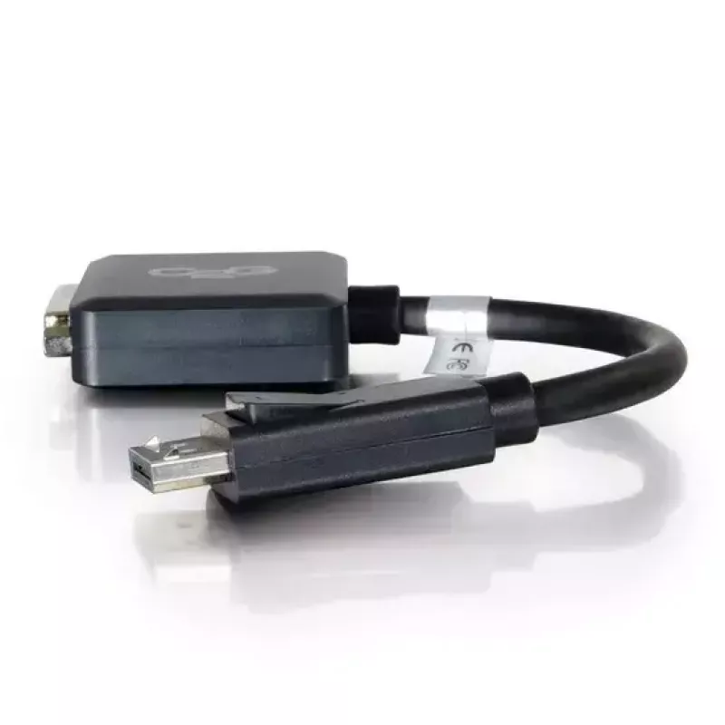 C2G 8in DisplayPort vīriešu uz viena posma DVI-D sieviešu adapteris, melns