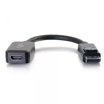 C2G 8in DisplayPort vīrišķais uz HDMI sievišķo adaptera pārveidotājs, melns
