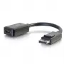 C2G 8in DisplayPort vīrišķais uz HDMI sievišķo adaptera pārveidotājs, melns