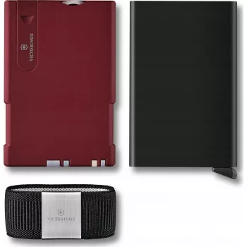 Karšu maciņš Victorinox V-0.72 50.13 — plāns, RFID-draudzīgs karšu turētājs, ikoniskā sarkanā krāsā