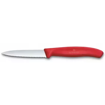 Virtuves nazis Victorinox Swiss Classic 8 cm dārzeņu nazis sarkans — 8 cm asmens, plastmasas rokturis